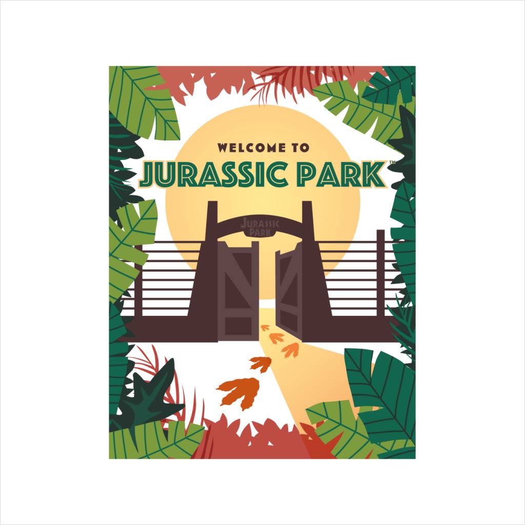 Jurassic Park Welcome To Sign Design Women's T-Shirt-ALL + EVERY