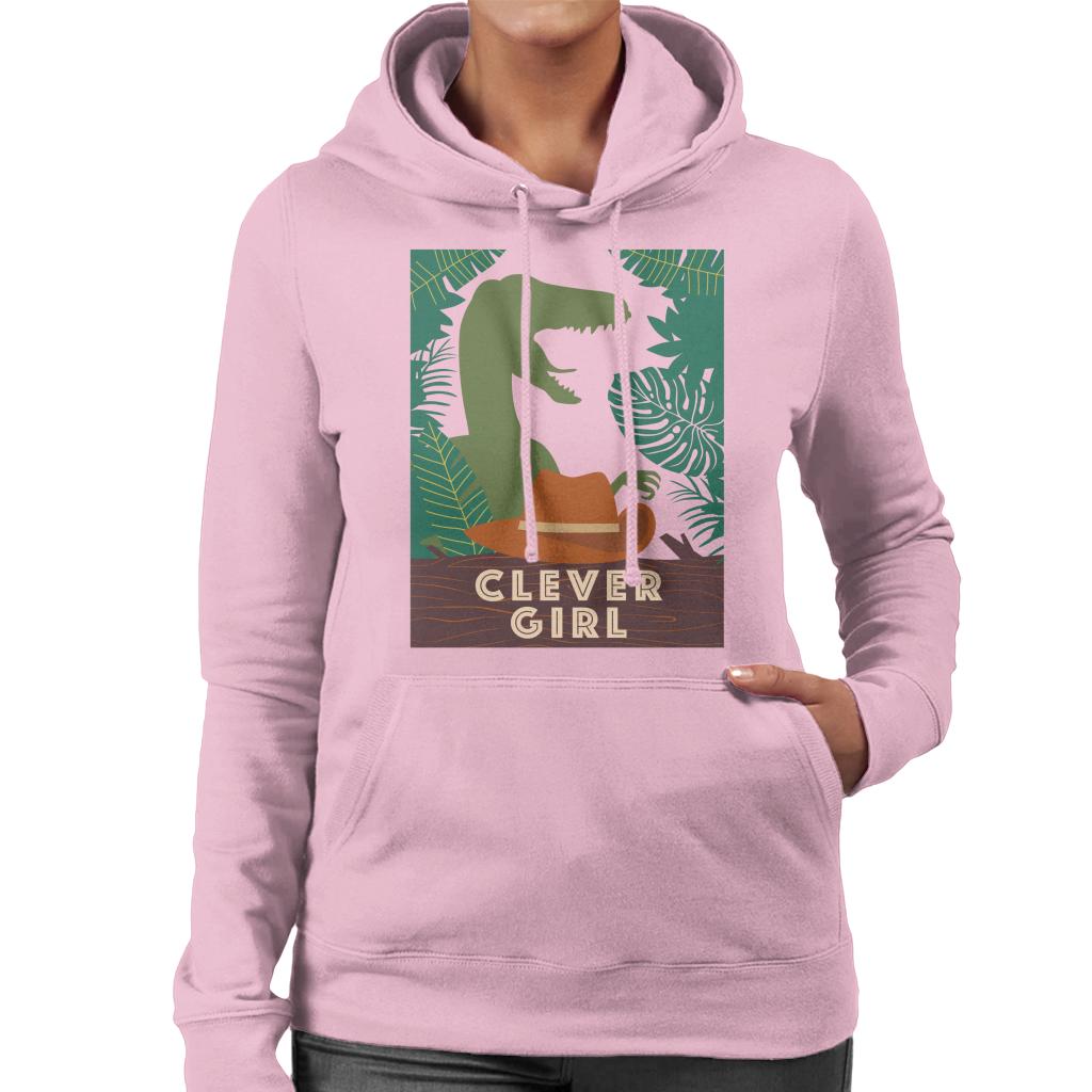 Jurassic Park Velociraptor Silhouette Clever Girl Women's Hooded Sweatshirt-ALL + EVERY