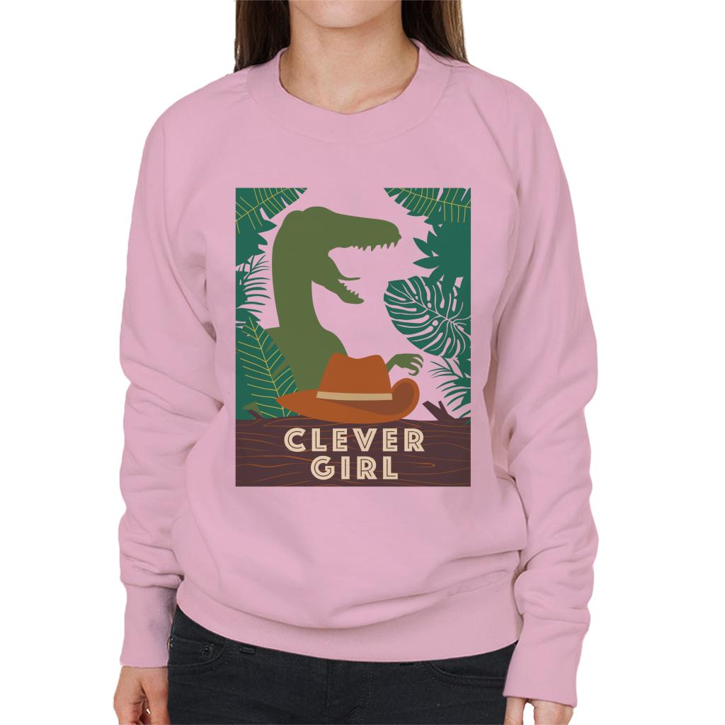 Jurassic Park Velociraptor Silhouette Clever Girl Women's Sweatshirt-ALL + EVERY