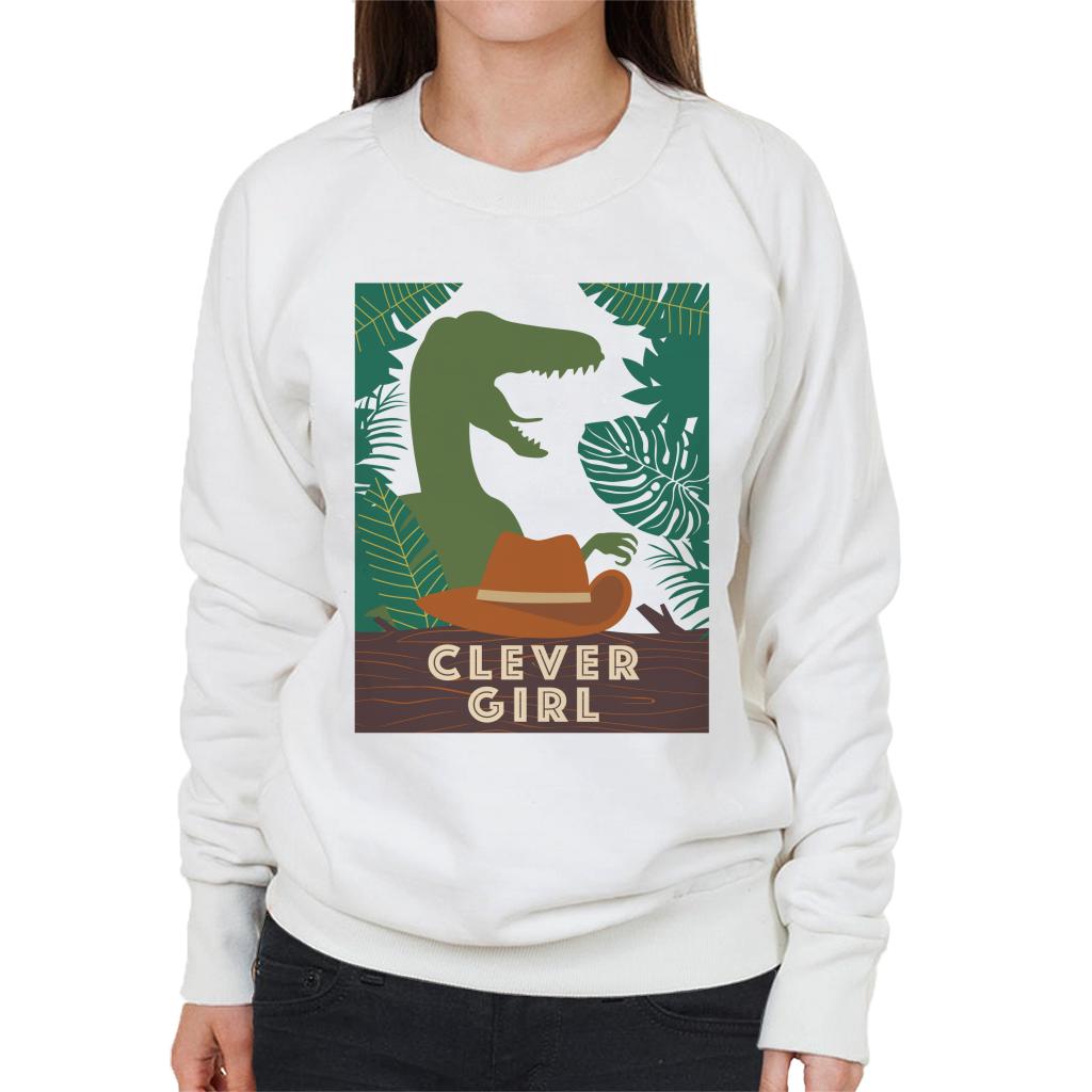 Jurassic Park Velociraptor Silhouette Clever Girl Women's Sweatshirt-ALL + EVERY