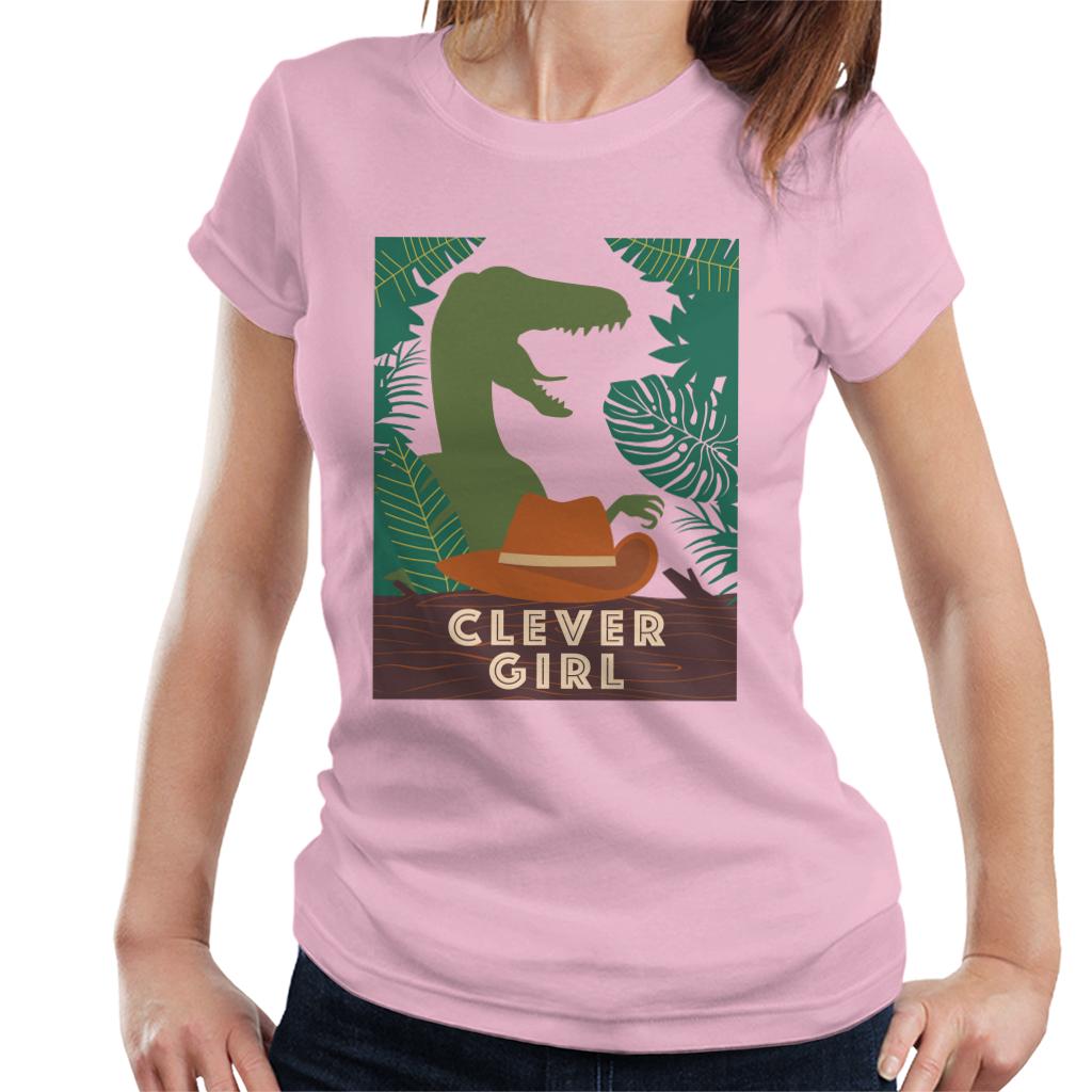 Jurassic Park Velociraptor Silhouette Clever Girl Women's T-Shirt-ALL + EVERY