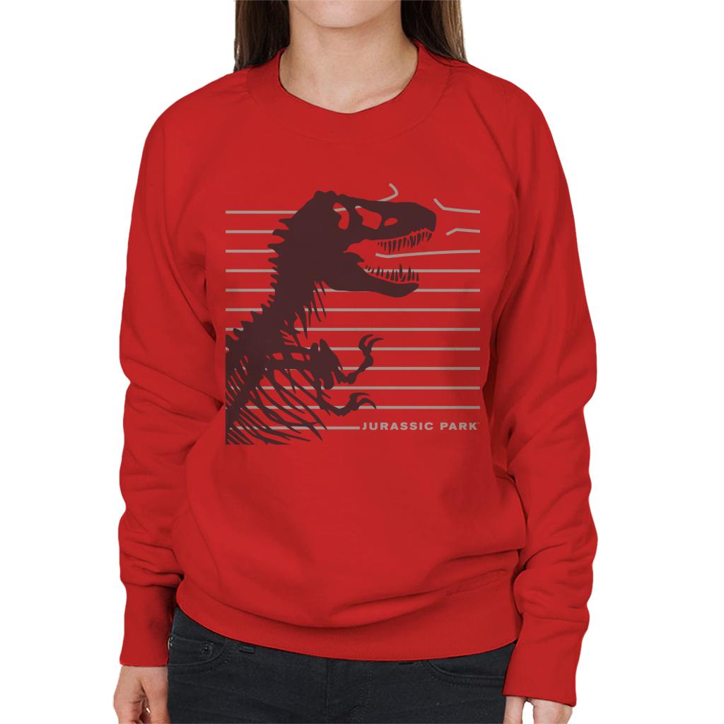 Jurassic Park T Rex Skeleton Destroying Wire Women's Sweatshirt-ALL + EVERY