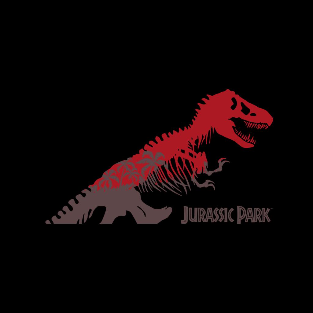 Jurassic Park T Rex Red Skeleton Silhouette Men's Sweatshirt-ALL + EVERY