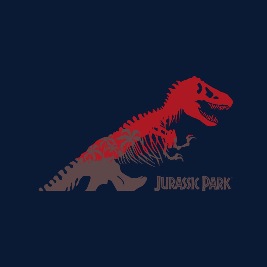 Jurassic Park T Rex Red Skeleton Silhouette Men's Hooded Sweatshirt-ALL + EVERY