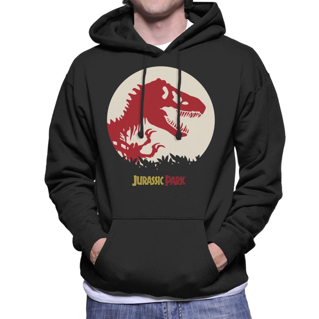 Jurassic Park T Rex Red Skeleton Icon Men's Hooded Sweatshirt-ALL + EVERY