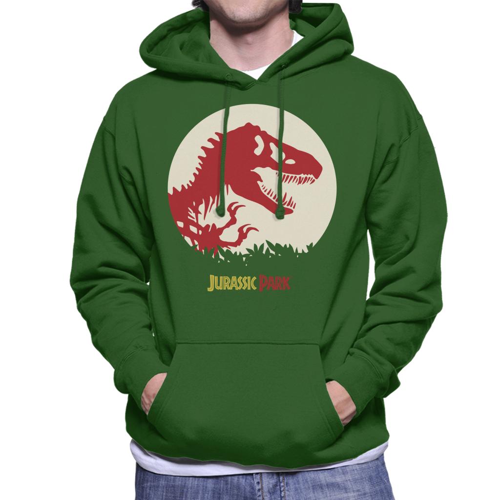 Jurassic Park T Rex Red Skeleton Icon Men's Hooded Sweatshirt-ALL + EVERY