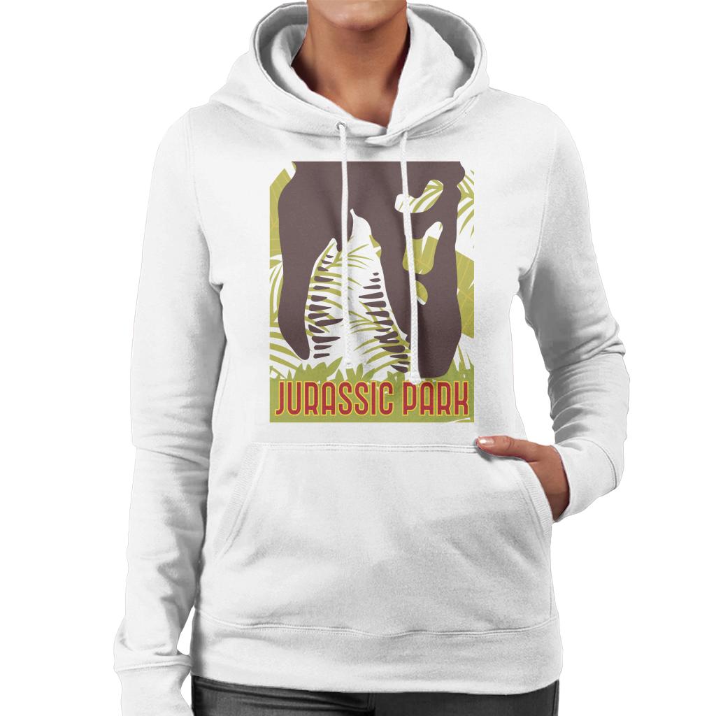 Jurassic Park T Rex Skeleton Silhouette Eating Women's Hooded Sweatshirt-ALL + EVERY