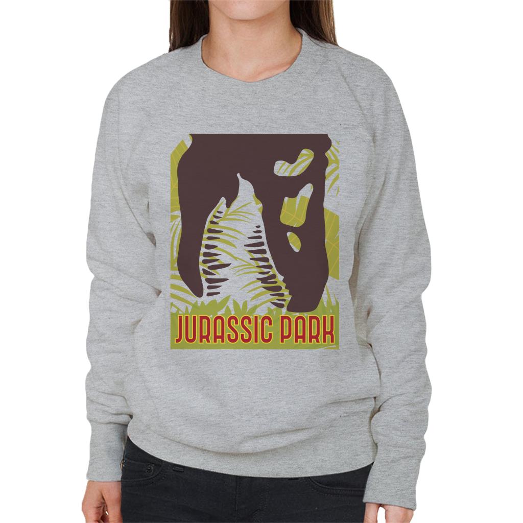 Jurassic Park T Rex Skeleton Silhouette Eating Women's Sweatshirt-ALL + EVERY