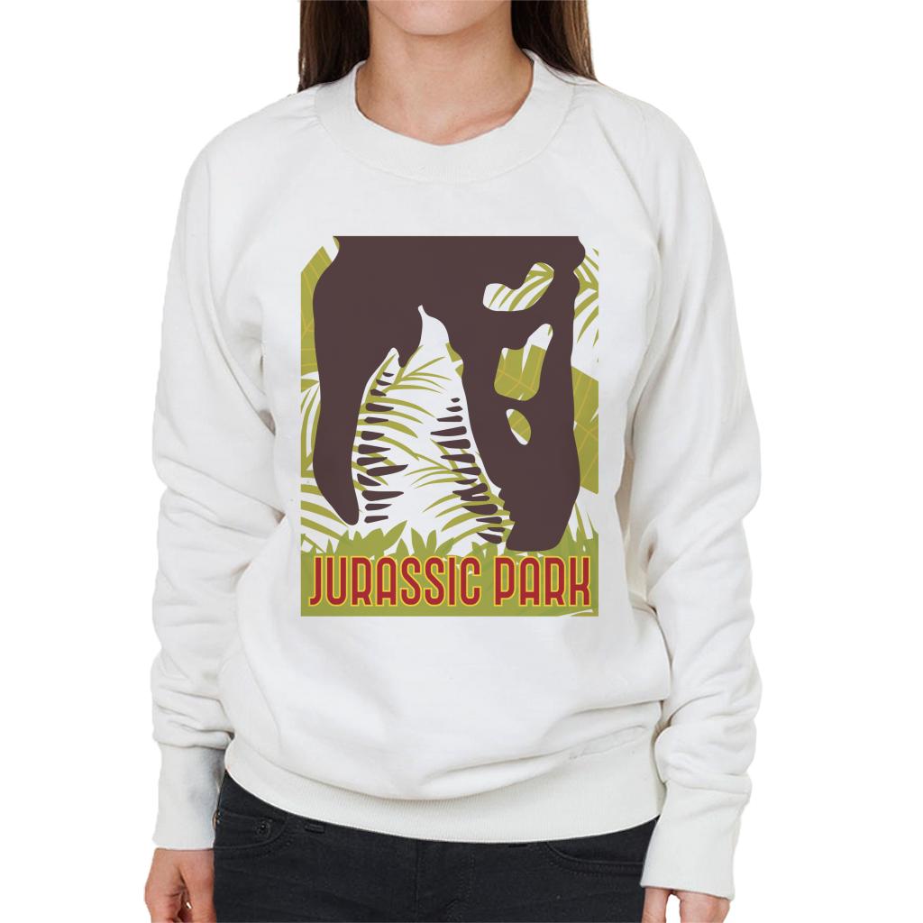 Jurassic Park T Rex Skeleton Silhouette Eating Women's Sweatshirt-ALL + EVERY