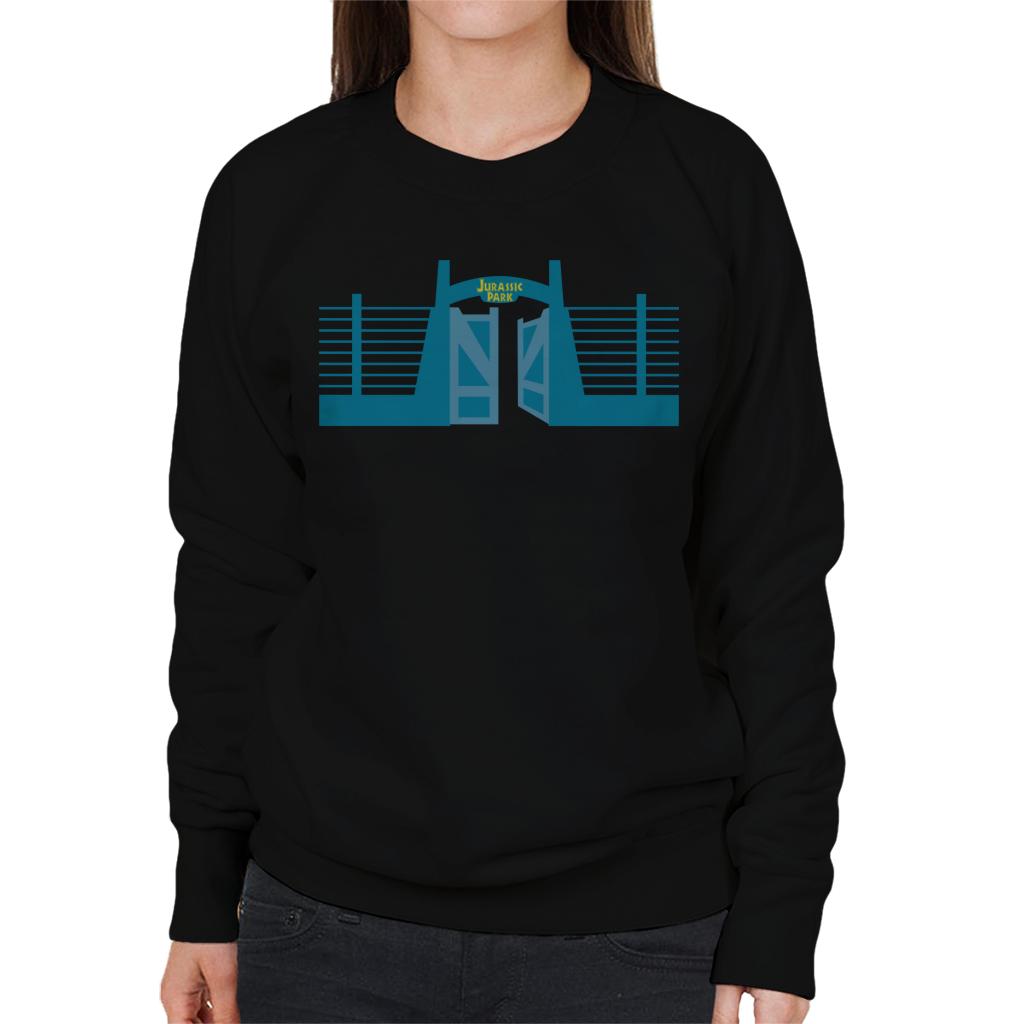 Jurassic Park Entrance Open Gate Women's Sweatshirt-ALL + EVERY