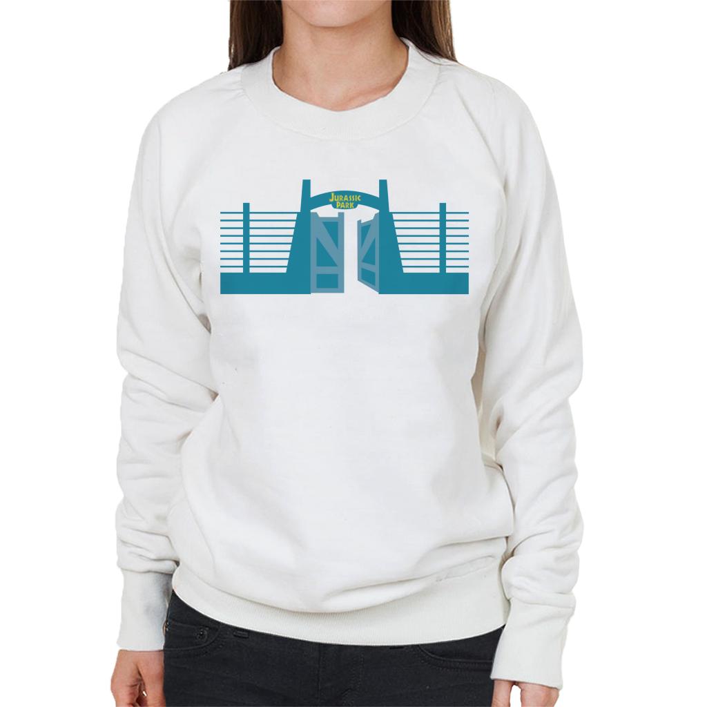 Jurassic Park Entrance Open Gate Women's Sweatshirt-ALL + EVERY