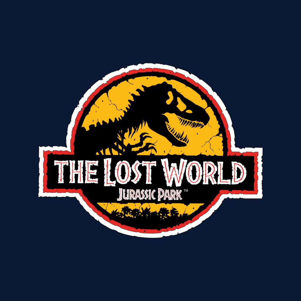 Jurassic Park The Lost World White Outline Logo Women's Hooded Sweatshirt-ALL + EVERY