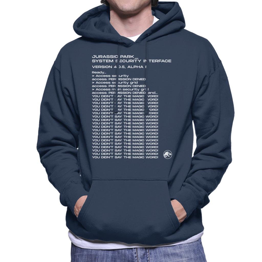 Jurassic Park System Security Interface Men's Hooded Sweatshirt-ALL + EVERY