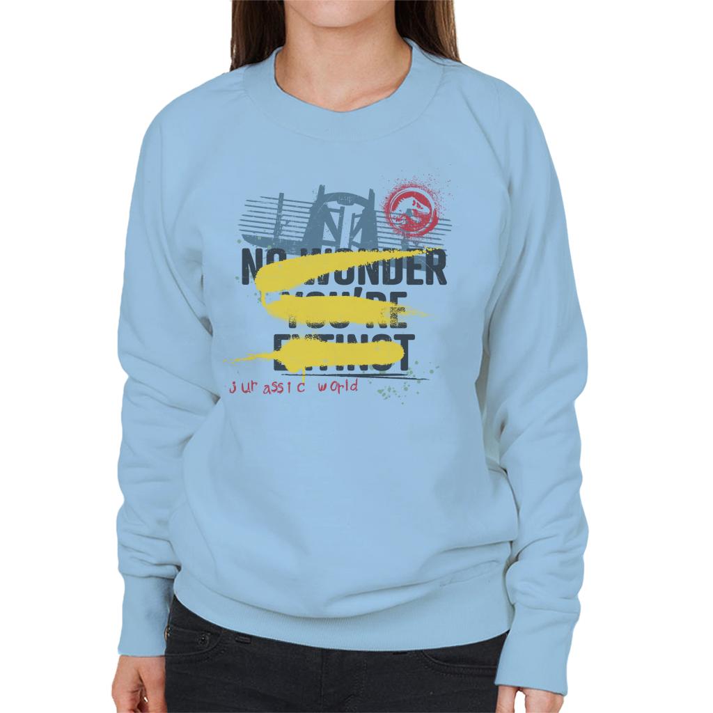 Jurassic Park Jurassic World No Wonder You Are Extinct Women's Sweatshirt-ALL + EVERY