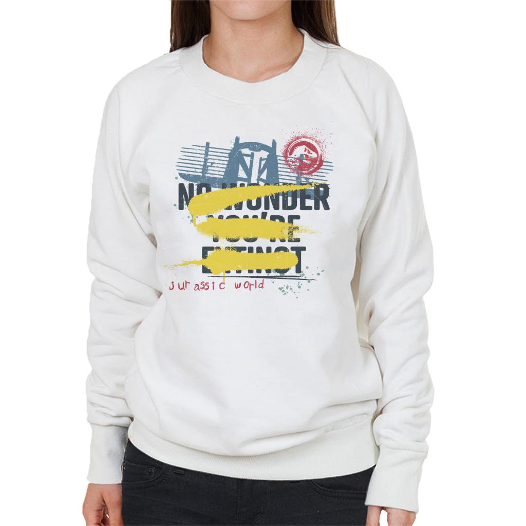 Jurassic Park Jurassic World No Wonder You Are Extinct Women's Sweatshirt-ALL + EVERY