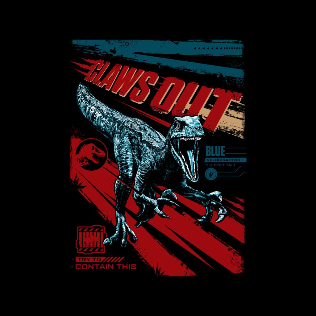 Jurassic World Blue Velociraptor Claws Out Women's T-Shirt-ALL + EVERY