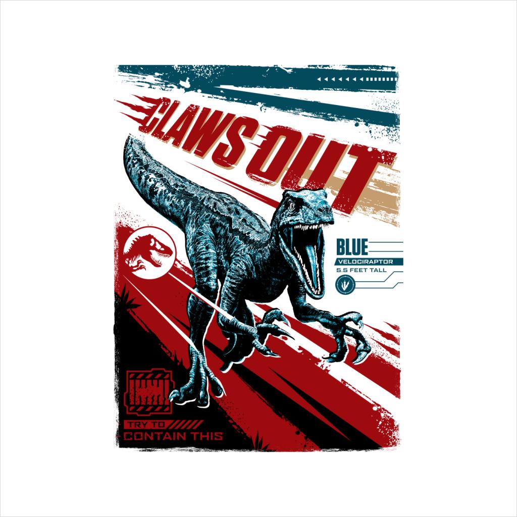 Jurassic World Blue Velociraptor Claws Out Women's T-Shirt-ALL + EVERY