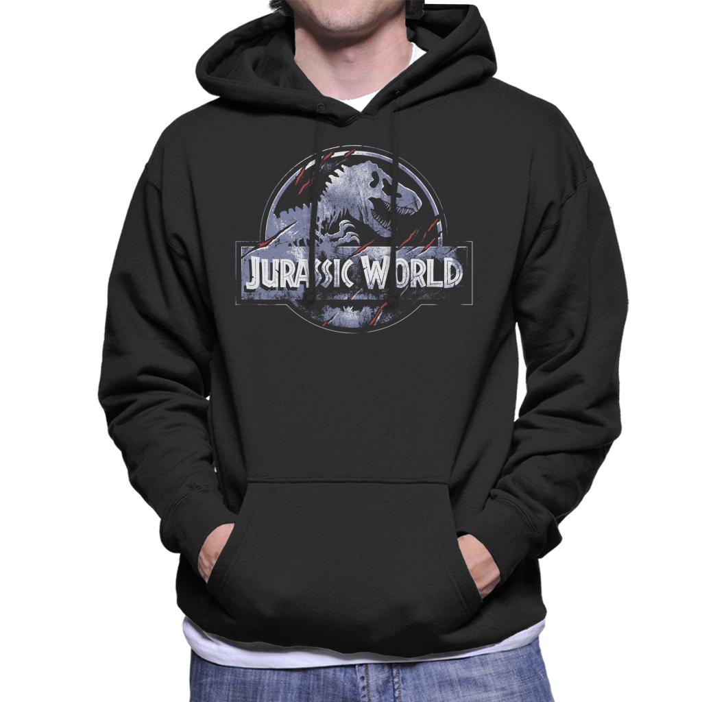 Jurassic World Classic Claw Logo Men's Hooded Sweatshirt-ALL + EVERY