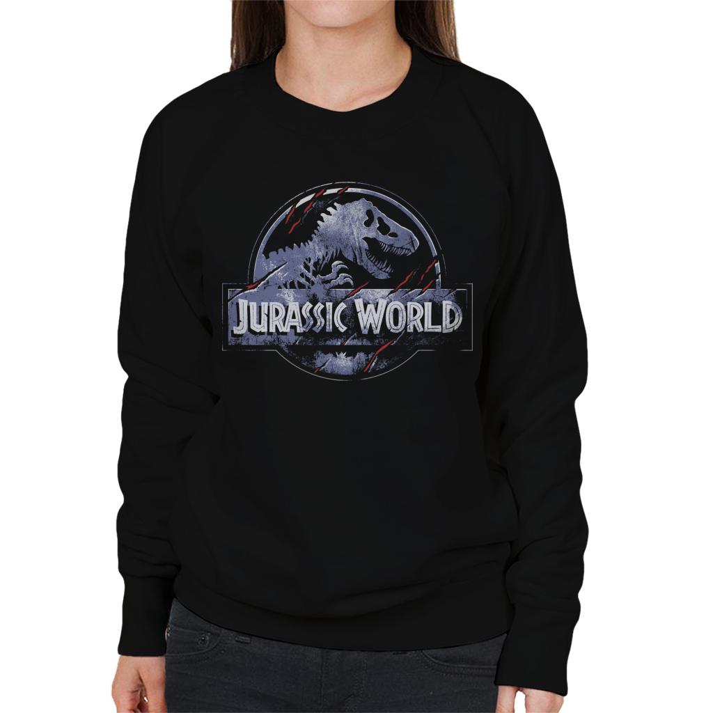 Jurassic World Classic Claw Logo Women's Sweatshirt-ALL + EVERY