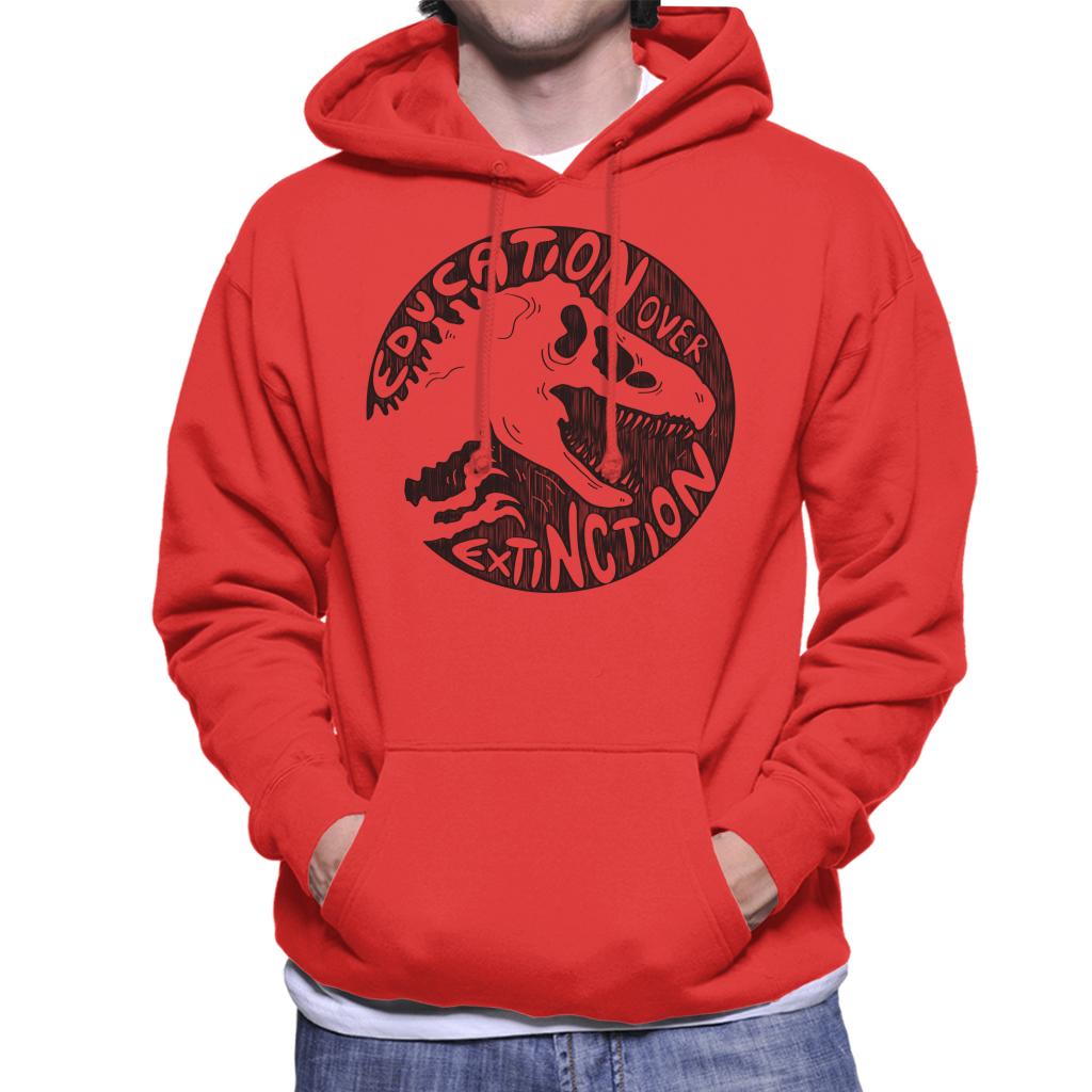 Jurassic Park Education Over Extinction Men's Hooded Sweatshirt-ALL + EVERY