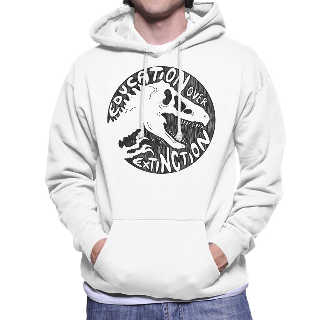 Jurassic Park Education Over Extinction Men's Hooded Sweatshirt-ALL + EVERY