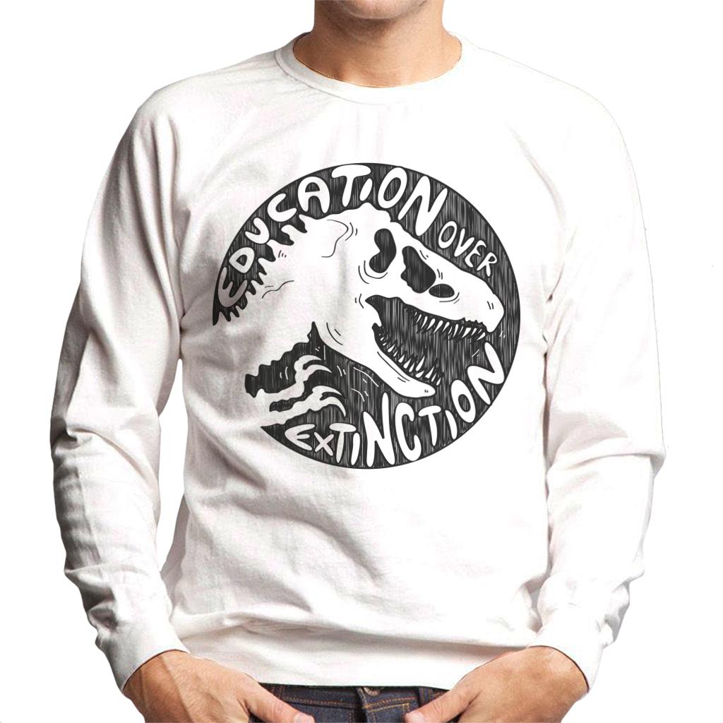 Jurassic Park Education Over Extinction Men's Sweatshirt-ALL + EVERY