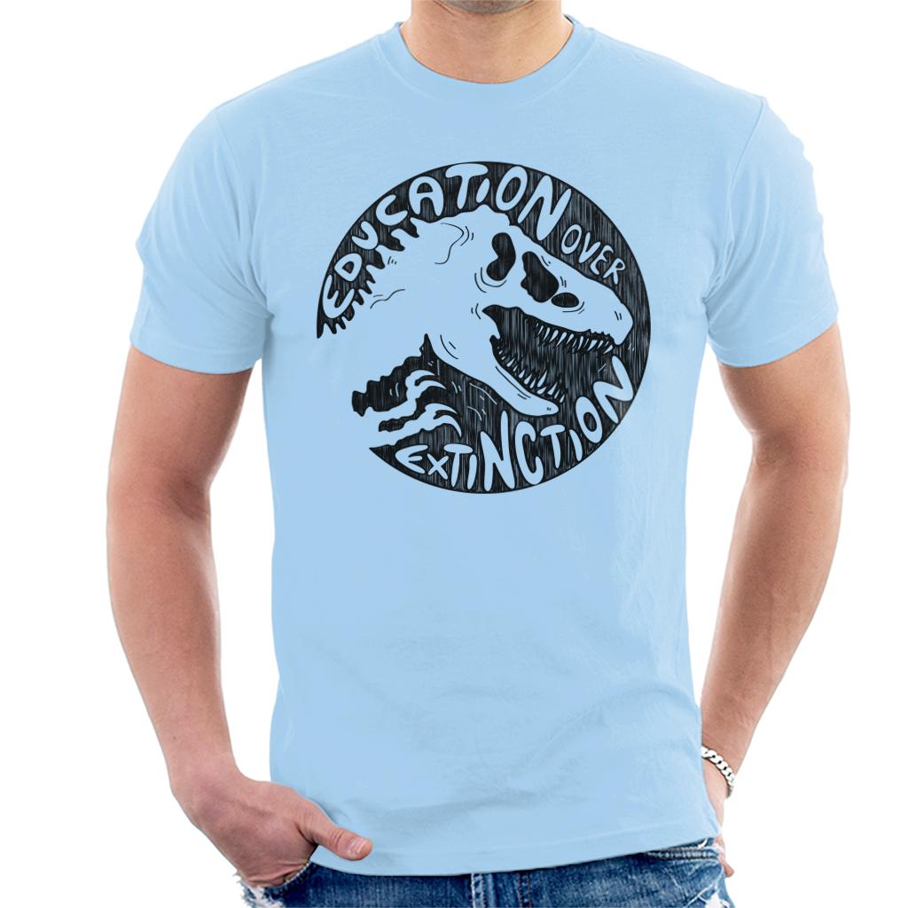 Jurassic Park Education Over Extinction Men's T-Shirt-ALL + EVERY