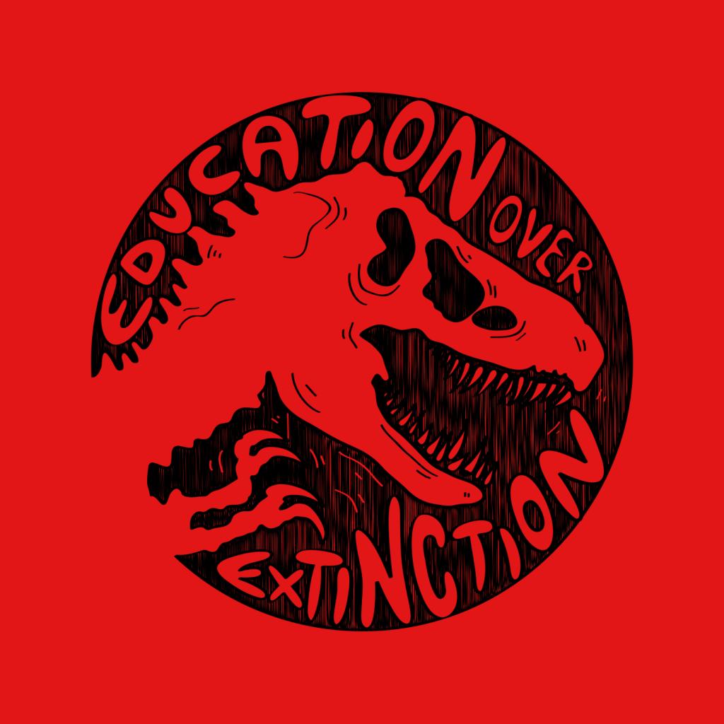 Jurassic Park Education Over Extinction Men's T-Shirt-ALL + EVERY