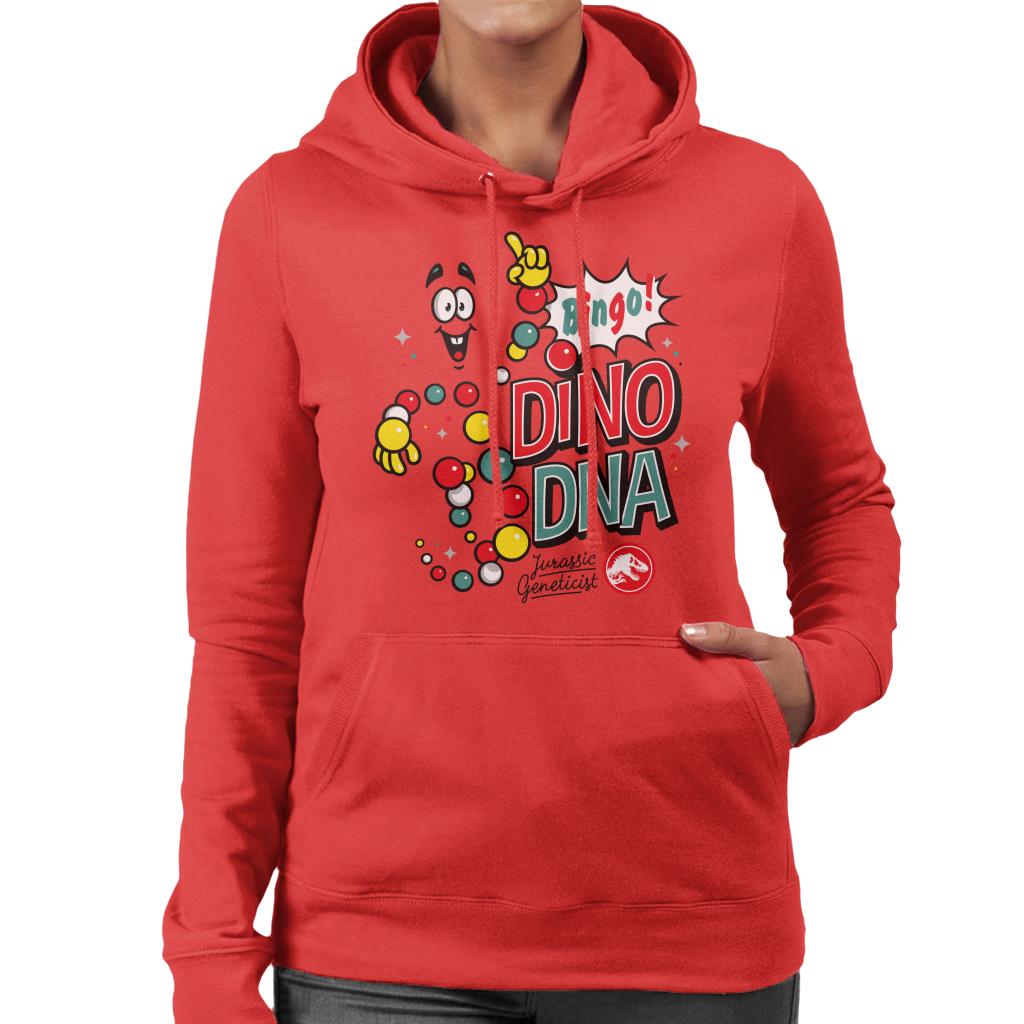 Jurassic Park Bingo Dino DNA Women's Hooded Sweatshirt-ALL + EVERY