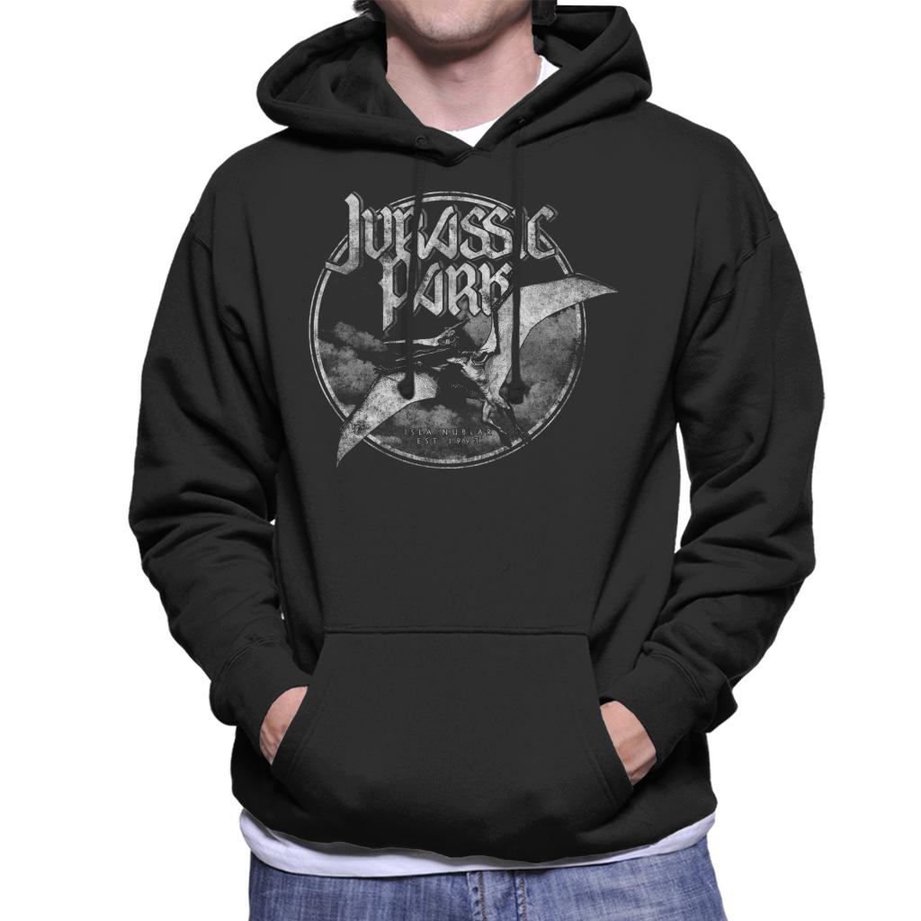 Jurassic Park Isla Nublar 1993 Pteranodon Men's Hooded Sweatshirt-ALL + EVERY