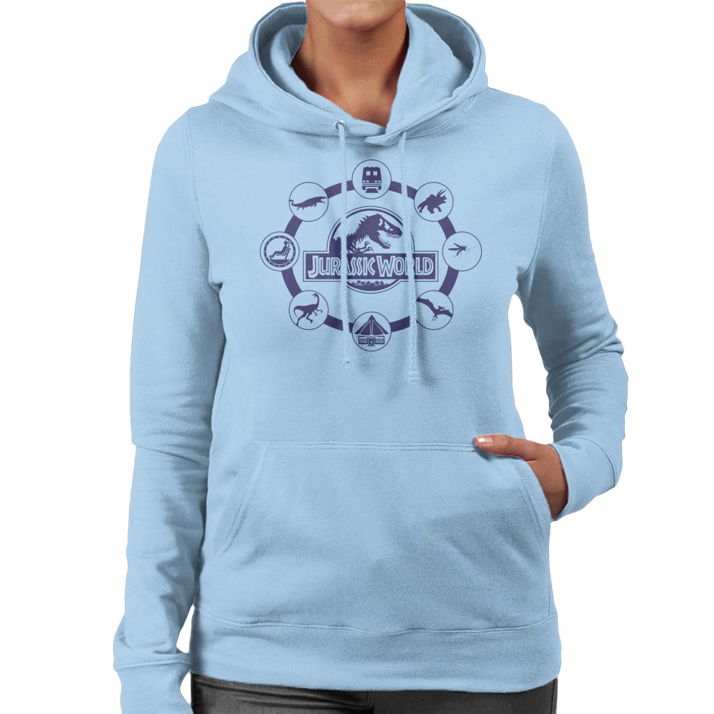 Jurassic World Film Iconography Women's Hooded Sweatshirt-ALL + EVERY