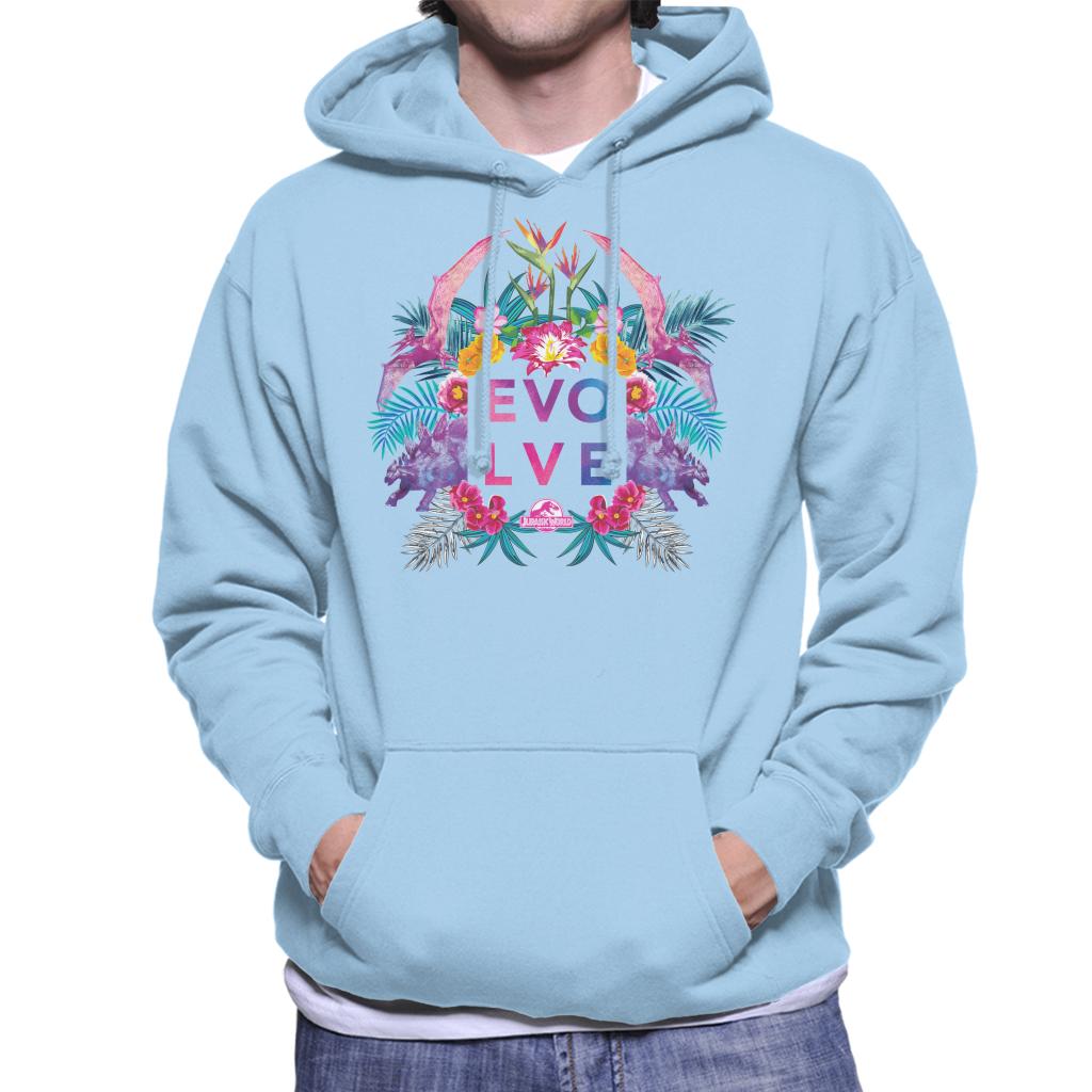 Jurassic Park Evolve Floral Aesthetic Men's Hooded Sweatshirt-ALL + EVERY