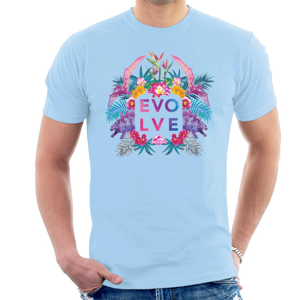 Jurassic Park Evolve Floral Aesthetic Men's T-Shirt-ALL + EVERY