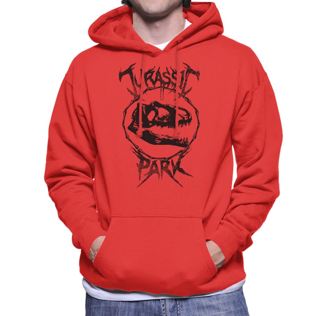 Jurassic Park T Rex Fossil Logo Men's Hooded Sweatshirt-ALL + EVERY