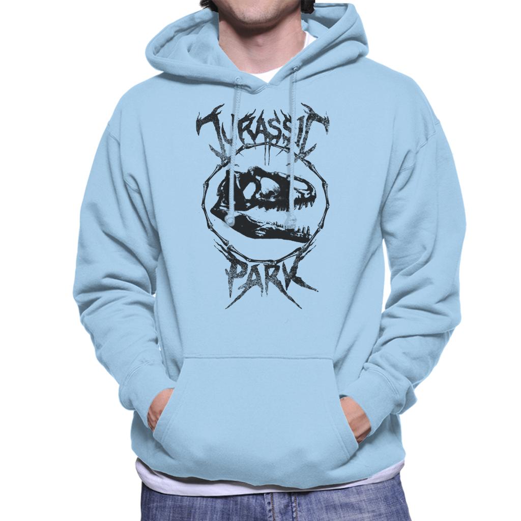 Jurassic Park T Rex Fossil Logo Men's Hooded Sweatshirt-ALL + EVERY