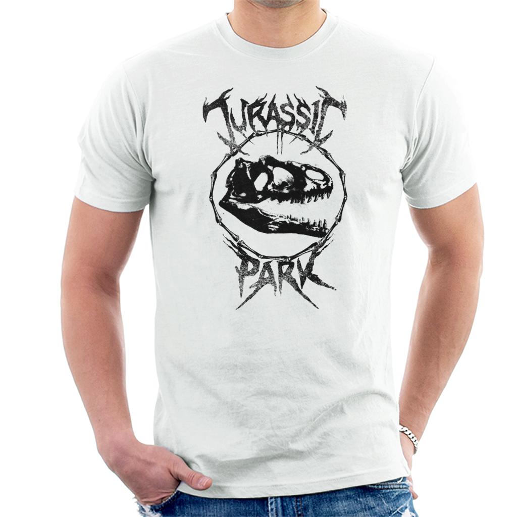 Jurassic Park T Rex Fossil Logo Men's T-Shirt-ALL + EVERY