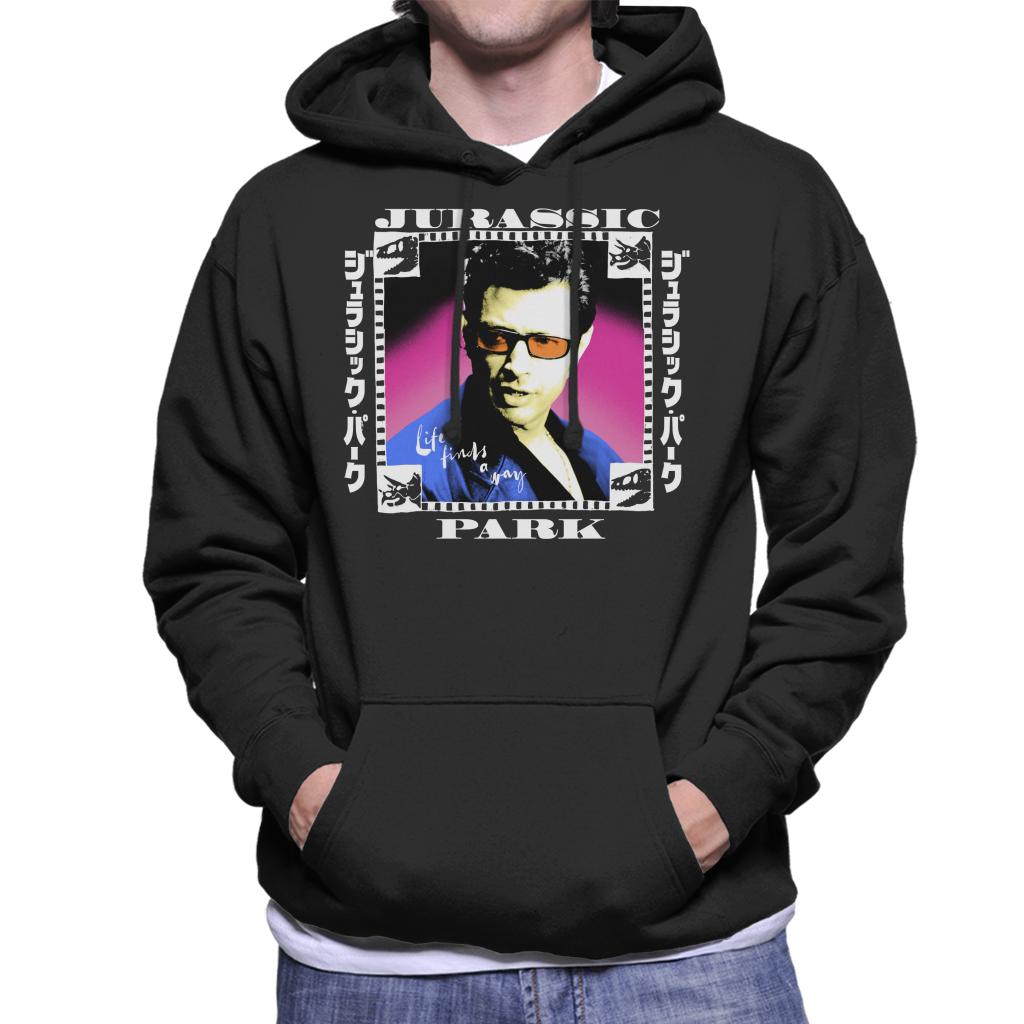 Jurassic Park Ian Malcolm Life Finds A Way Men's Hooded Sweatshirt-ALL + EVERY