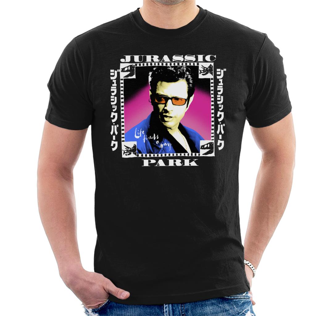 Jurassic Park Ian Malcolm Life Finds A Way Men's T-Shirt-ALL + EVERY