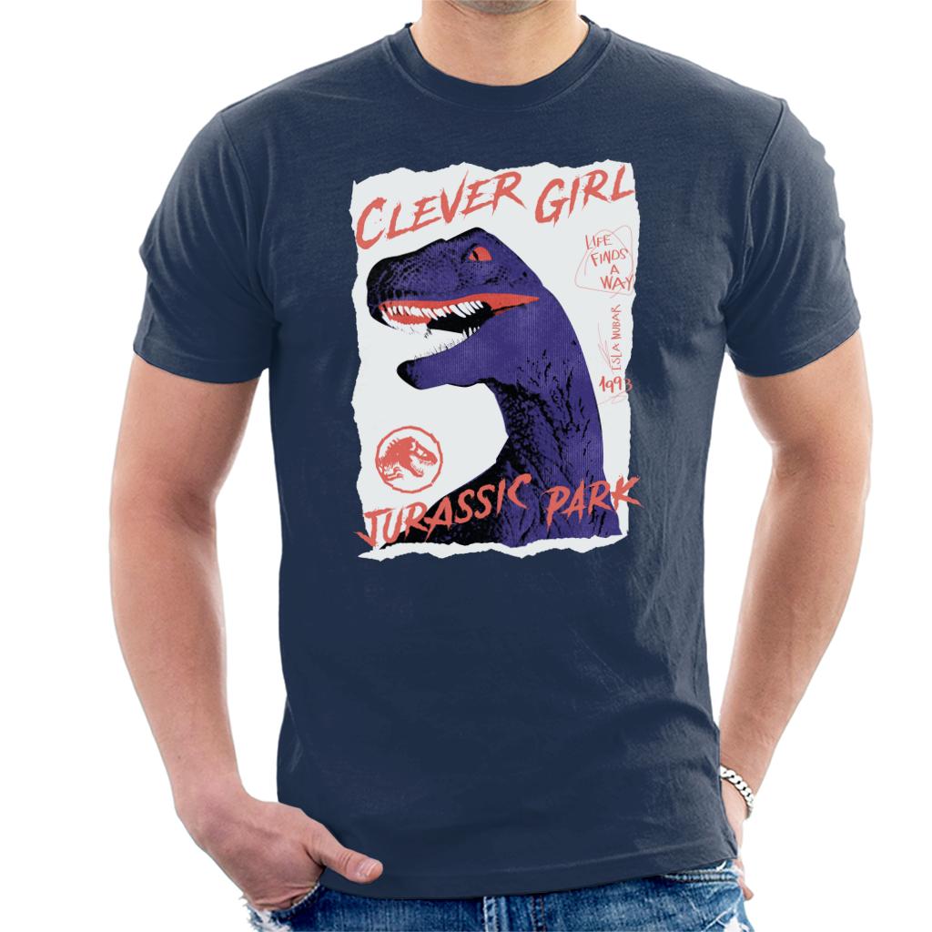 Jurassic Park Velociraptor Clever Girl Isla Nublar Men's T-Shirt-ALL + EVERY