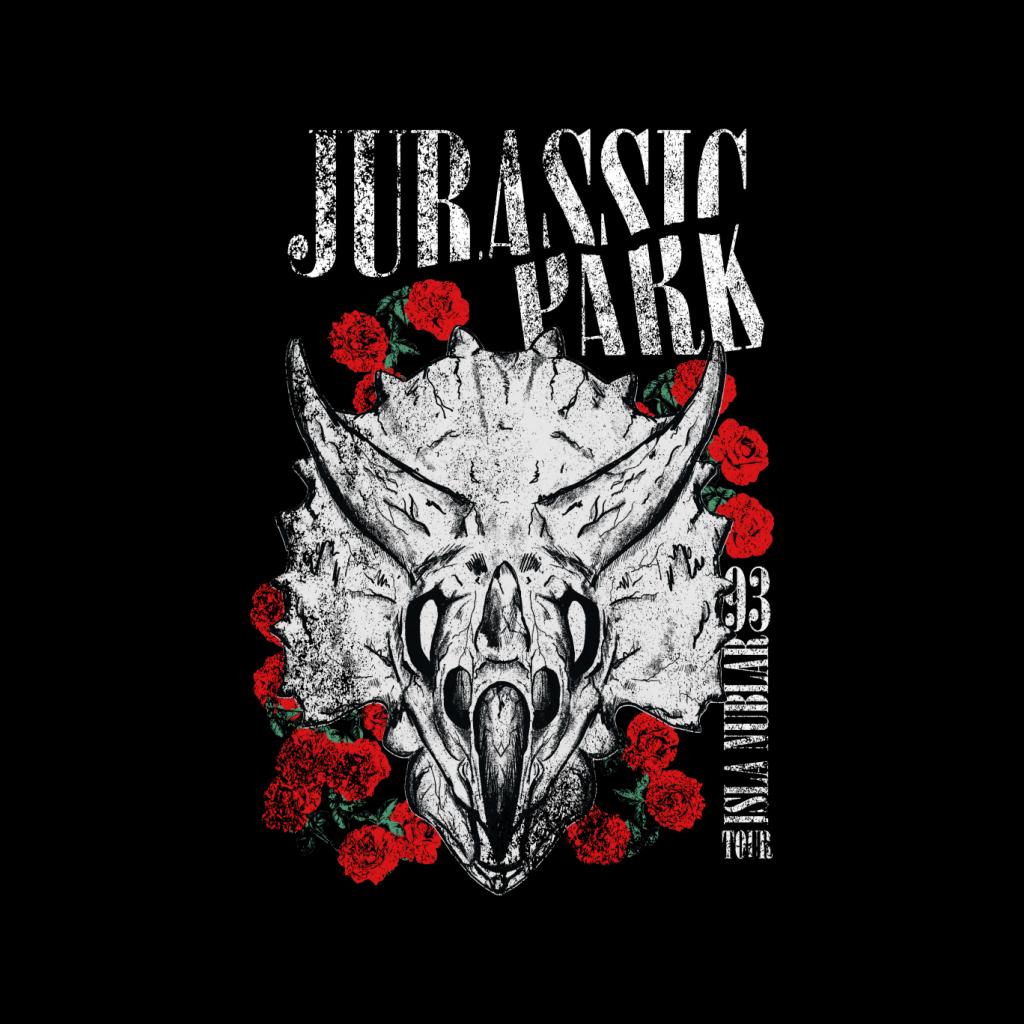 Jurassic Park Triceratops Roses Men's T-Shirt-ALL + EVERY