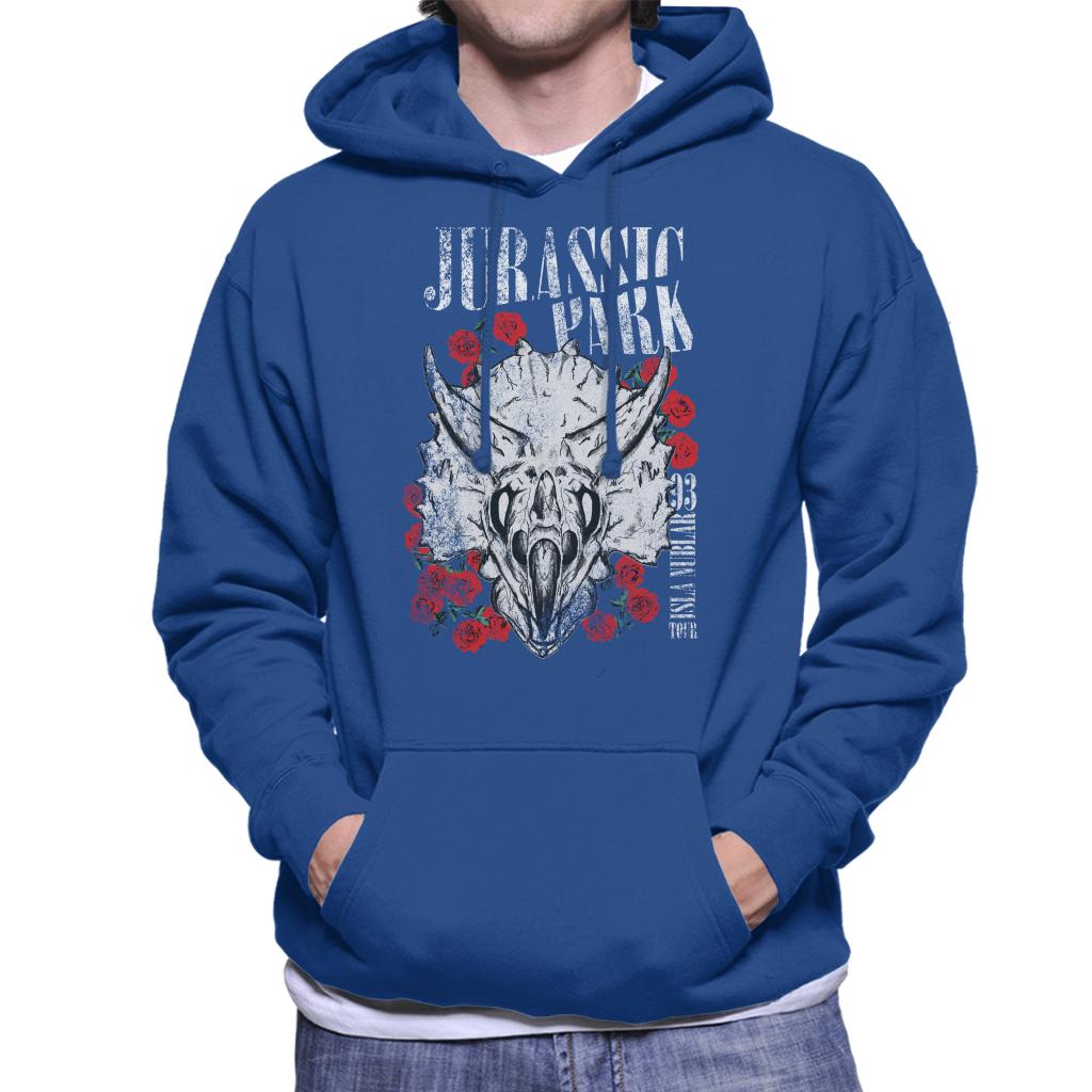 Jurassic Park Triceratops Roses Men's Hooded Sweatshirt-ALL + EVERY