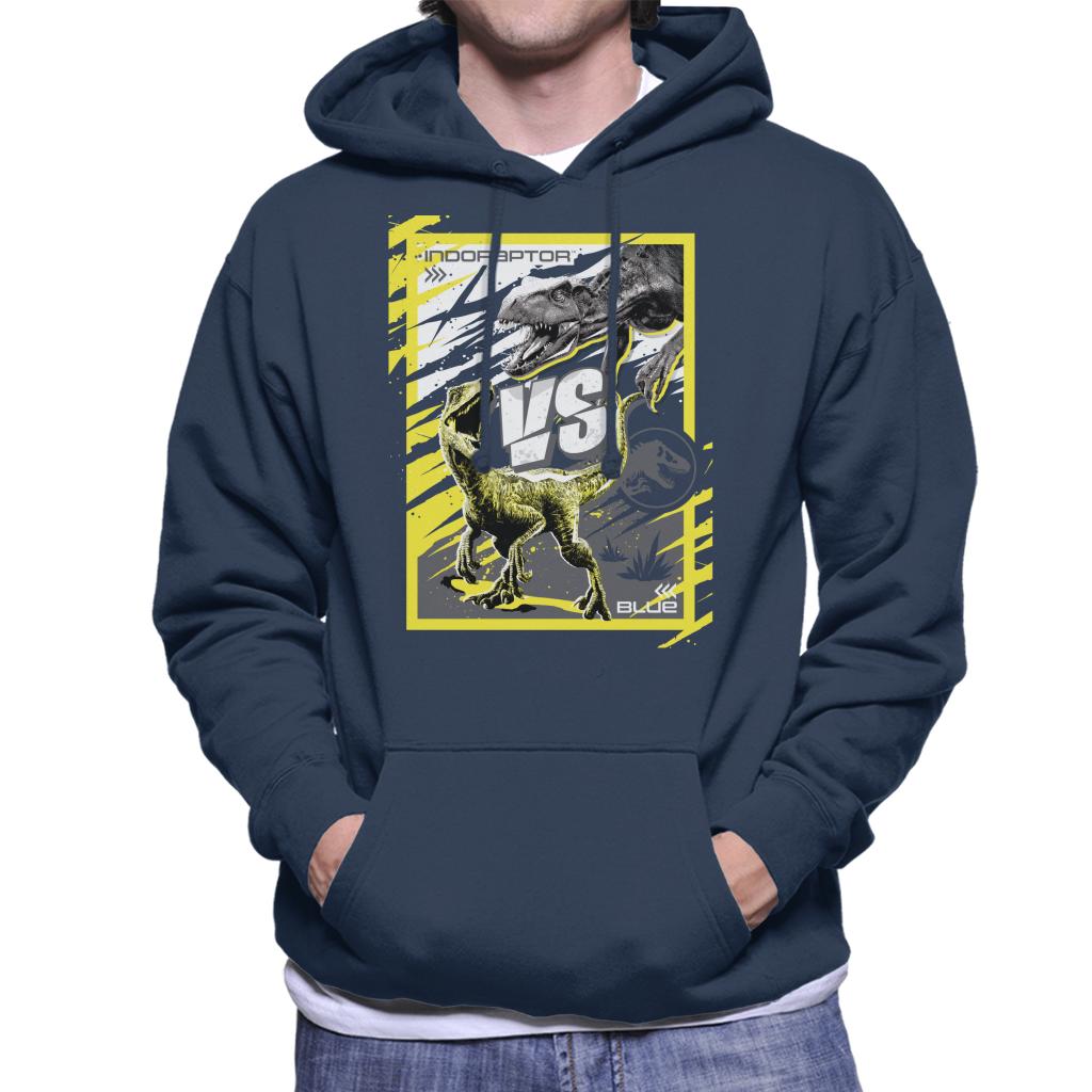 Jurassic World Indoraptor Vs Blue Men's Hooded Sweatshirt-ALL + EVERY