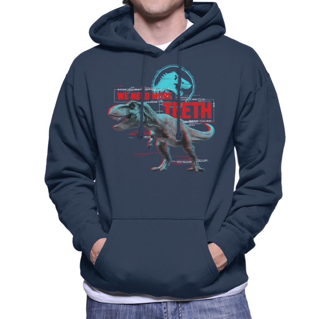 Jurassic Park T Rex We Need More Teeth Men's Hooded Sweatshirt-ALL + EVERY