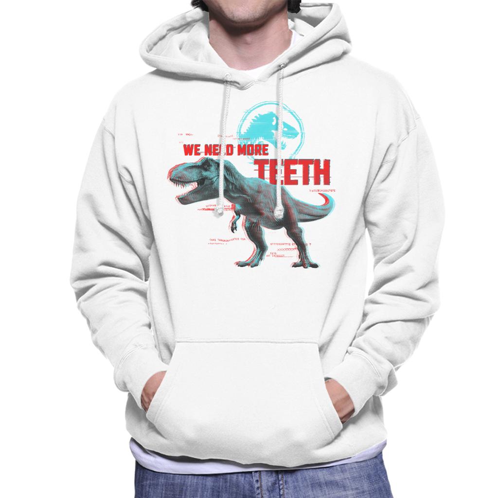 Jurassic Park T Rex We Need More Teeth Men's Hooded Sweatshirt-ALL + EVERY