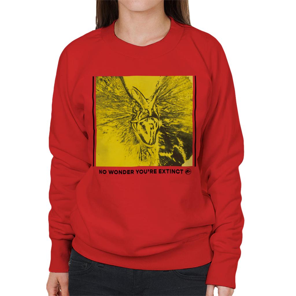 Jurassic Park Dilophosaurus No Wonder You Are Extinct Women's Sweatshirt-ALL + EVERY