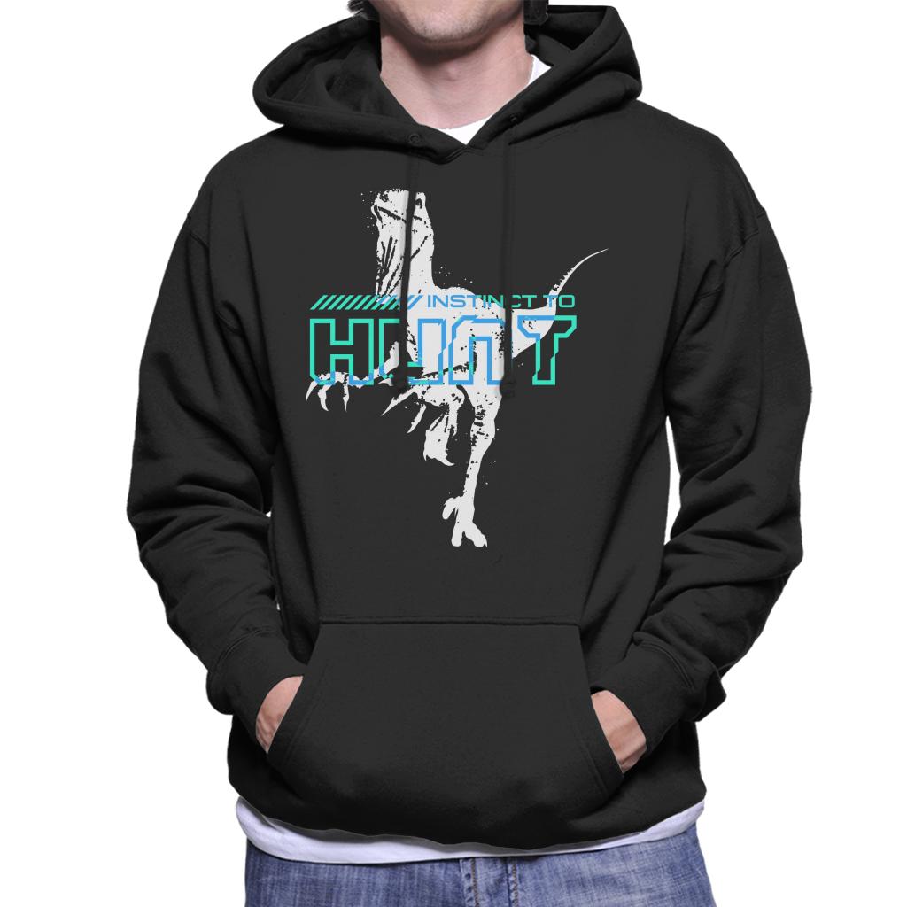 Jurassic Park Velociraptor Instinct To Hunt Men's Hooded Sweatshirt-ALL + EVERY