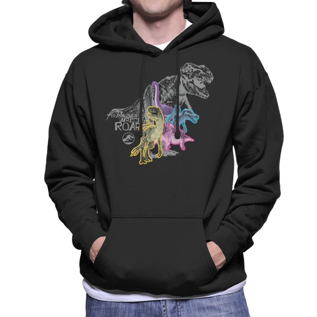 Jurassic Park Tyrannosaurus Wrecks Men's Hooded Sweatshirt-ALL + EVERY