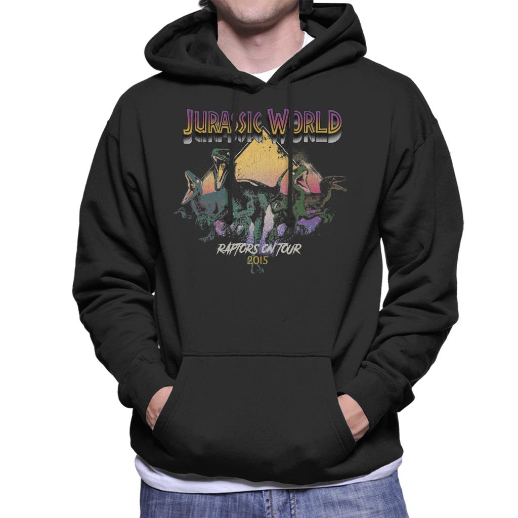 Jurassic Park Raptors On Tour 2015 Men's Hooded Sweatshirt-ALL + EVERY