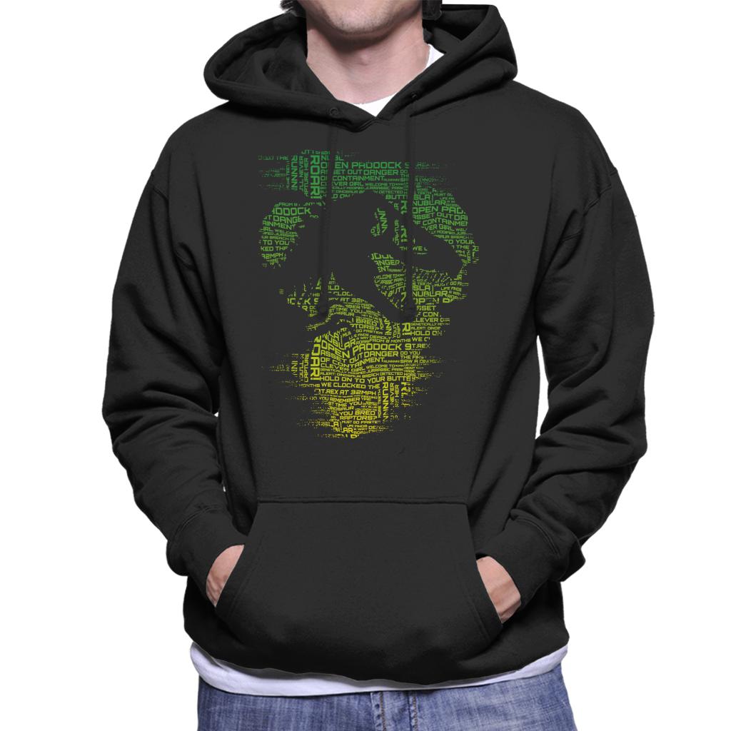 Jurassic Park T Rex Silhouette Asset Out Men's Hooded Sweatshirt-ALL + EVERY