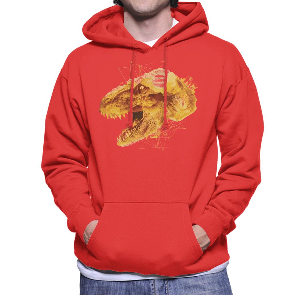 Jurassic Park T Rex Character Head Men's Hooded Sweatshirt-ALL + EVERY